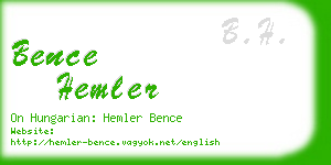 bence hemler business card